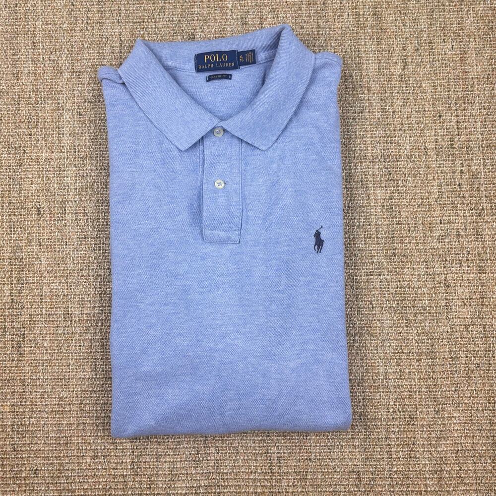 🐴 Polo Ralph Lauren Classic Fit Polo | Size XL | Heathered Blue